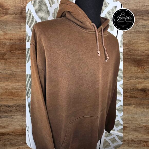 Cabela's Men's Brown Front Pocket Hooded Pullover Sweatshirt Size 2XLT - Picture 3 of 10